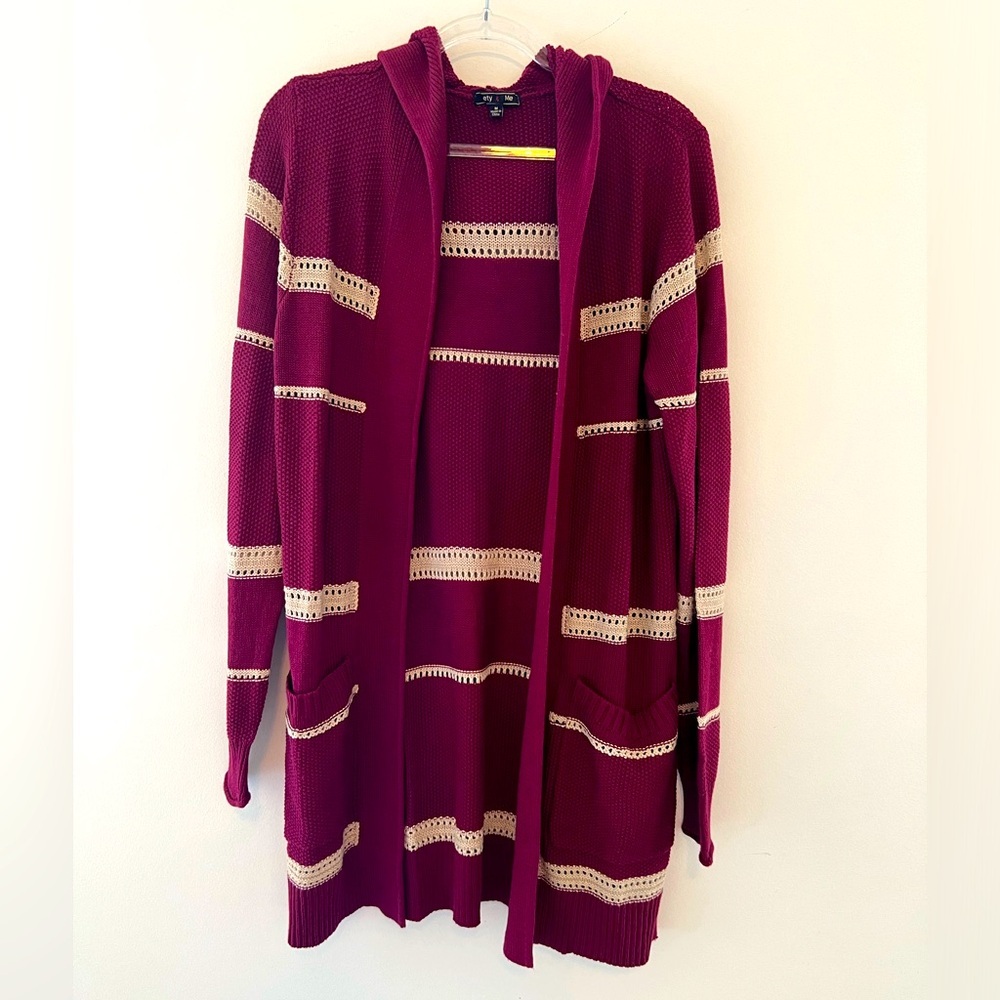 NWT Lety and Me sweater cardigan long summer festival night fun Large NWOT